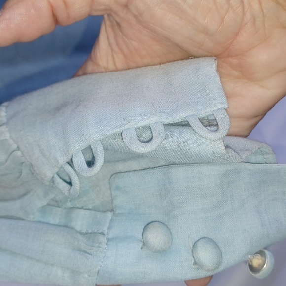 Vintage Maggi Stover 1950's Embroidered Dress Size S, Semisheer, 17" PTP, 35" lg - Picture 3 of 8